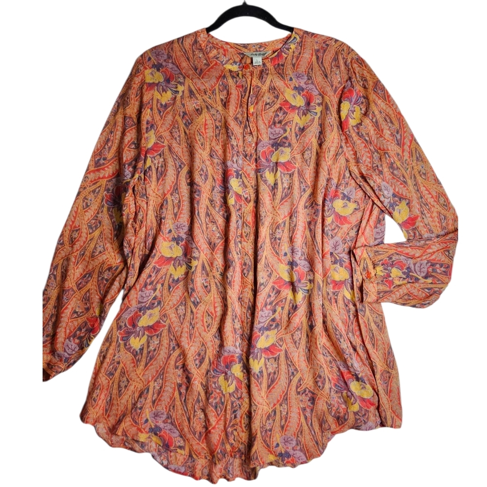 Lucky Brand Multicolor Paisley Top - Picture 4 of 6